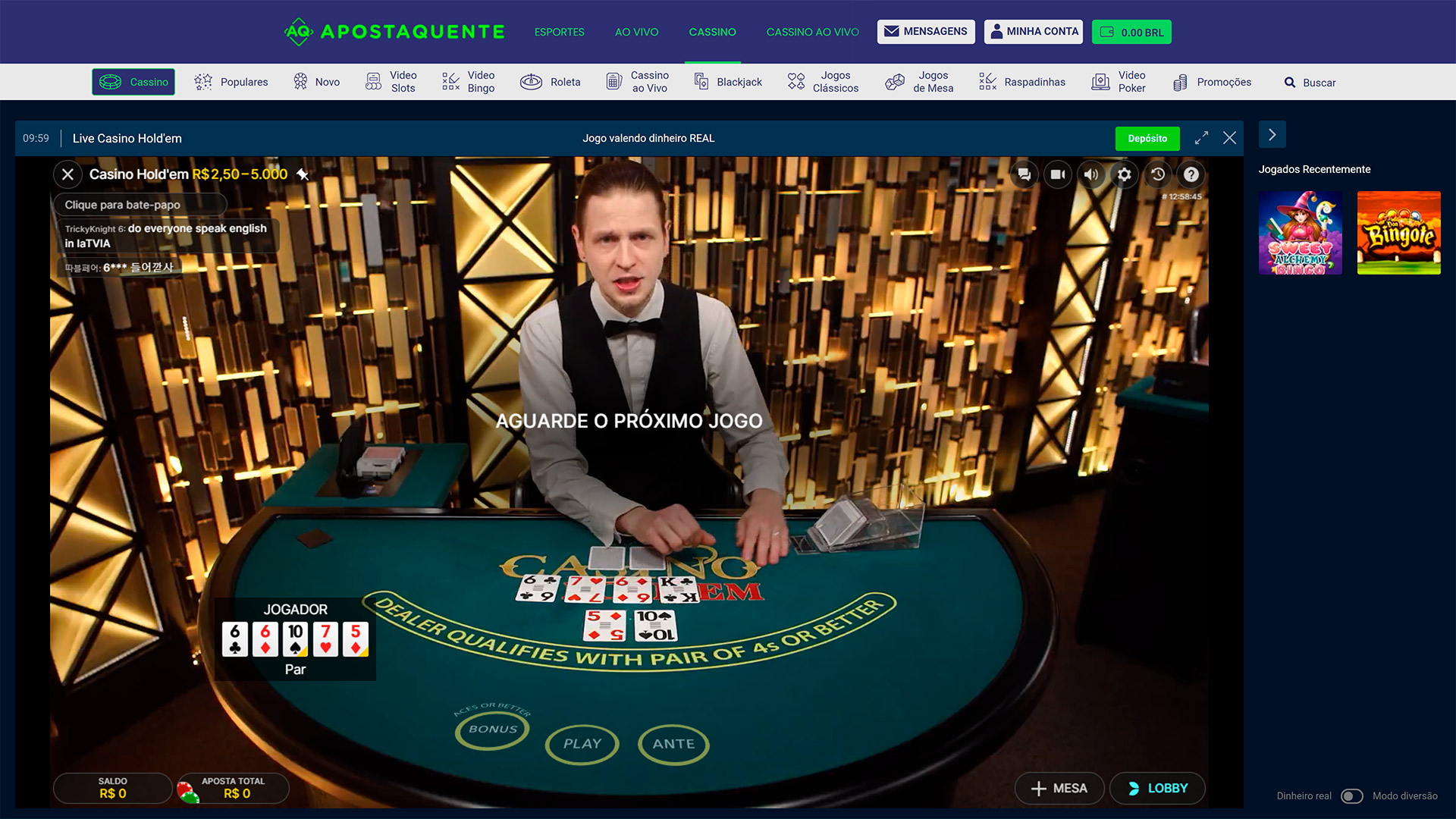 Apostaquente Baccarat Ao Vivo - Top